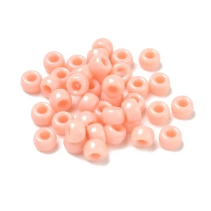 KOP162 Koraliki oponki akryl 9mm kandi pony bead brzoskwiniowy łososiowy 20szt