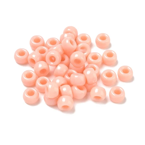 Koraliki oponki akryl 9mm kandi pony bead brzoskwiniowy łososiowy 20szt
