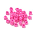 Koraliki kandi oponki akryl 9mm pony bead ciemny różowy