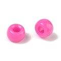Koraliki kandi oponki akryl 9mm pony bead ciemny różowy