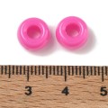Koraliki kandi oponki akryl 9mm pony bead ciemny różowy