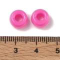 Koraliki kandi oponki akryl 9mm pony bead ciemny różowy