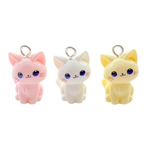 ZAW408 Zawieszki żywica jelly cat kotki kotek figurki cute miks 3szt