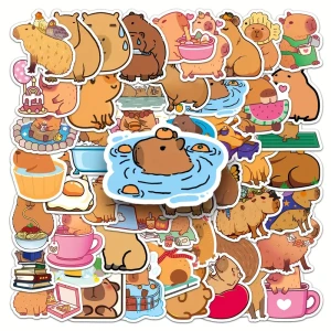 W91 Naklejki STICKER BOMB WLEPY wlepki CAPIBARA KAPIBARA kreskówki 50szt