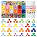 Zestaw koralików pony beads kandi, literki i fimo 500szt