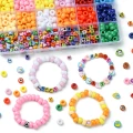 Zestaw koralików pony beads kandi, literki i fimo 500szt