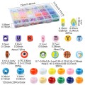 Zestaw koralików pony beads kandi, literki i fimo 500szt
