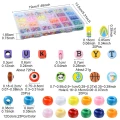 Zestaw koralików pony beads kandi, literki i fimo 500szt