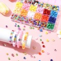Zestaw koralików pony beads kandi, literki i fimo 500szt