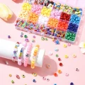 Zestaw koralików pony beads kandi, literki i fimo 500szt