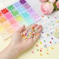 Zestaw koralików szklanych walce krążki seeds pastelowe RAINBOW 4x5.5mm 168g
