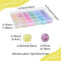 Zestaw koralików szklanych walce krążki seeds pastelowe RAINBOW 4x5.5mm 168g