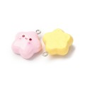 Zawieszki duże żywica cute kawaii gwiazdki gwiazdy mix pastelowe 5szt