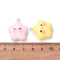 Zawieszki duże żywica cute kawaii gwiazdki gwiazdy mix pastelowe 5szt