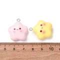 Zawieszki duże żywica cute kawaii gwiazdki gwiazdy mix pastelowe 5szt