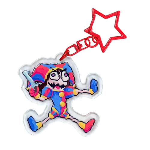BHM77 Brelok breloczek akrylowy HM Pomni pixel art Amazing Digital Circus