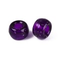 KOP166 Koraliki oponki 9mm kandi pony bead ciemny fiolet brokat 20szt