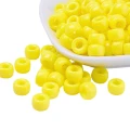 KOP167 Koraliki oponki 9mm kandi pony bead żółte cytrynowe 20szt