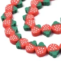 Koraliki FIMO truskawki TRUSKAWKA owoc owocki czerwone 20szt