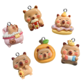 ZAW423 Zawieszki z żywicy kapibara kapibary jelly cat cute kawaii 5szt mix