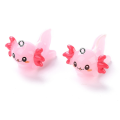 ZAW424 Zawieszki z żywicy aksolotl axolotl różowe cute kawaii 2szt mix