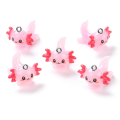 ZAW424 Zawieszki z żywicy aksolotl axolotl różowe cute kawaii 2szt mix