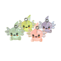 ZAW425 Zawieszki z żywicy aksolotl axolotl świecą w ciemności cute kawaii 4szt
