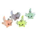 ZAW425 Zawieszki z żywicy aksolotl axolotl świecą w ciemności cute kawaii 4szt