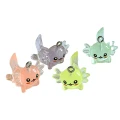 ZAW425 Zawieszki z żywicy aksolotl axolotl świecą w ciemności cute kawaii 4szt