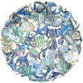 Naklejki STICKER wlepy PRZEZROCZYSTE niebieskie MORSKIE ocean 50szt