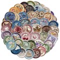 Naklejki sticker bomb WLEPY przezroczyste VINTAGE pieczęć lak embossing 50szt PET