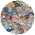 Naklejki sticker bomb WLEPY przezroczyste VINTAGE pieczęć lak embossing 50szt PET