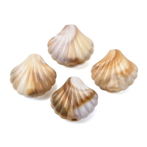 Koraliki BOHO MORSKIE OCEAN muszle muszelka wypukła 17mm 5szt