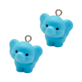 ZAW428 Zawieszki żywica jelly cat niebieski słoń słonik figurka cute 1szt