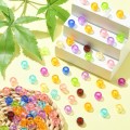 Koraliki kandi oponki akryl 9mm pony bead przezroczyste 100szt miks