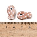 Koraliki rybka ryby ceramiczne porcelana ręcznie malowane mix 5szt