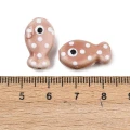 Koraliki rybka ryby ceramiczne porcelana ręcznie malowane mix 5szt