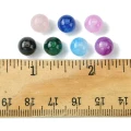 Koraliki Galaxy mieniące gwiezdny pył OPALIZUJĄCE czarne szmaragdowe 8mm 10szt
