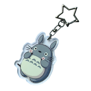 BHM102 Brelok breloczek akrylowy HM Totoro kwiatuszki Studio Ghibli 