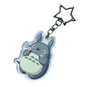 BHM102 Brelok breloczek akrylowy HM Totoro kwiatuszki Studio Ghibli 