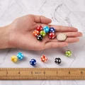 Koraliki z żywicy kulki kule polka dot z kropkami 14mm 8szt zestaw