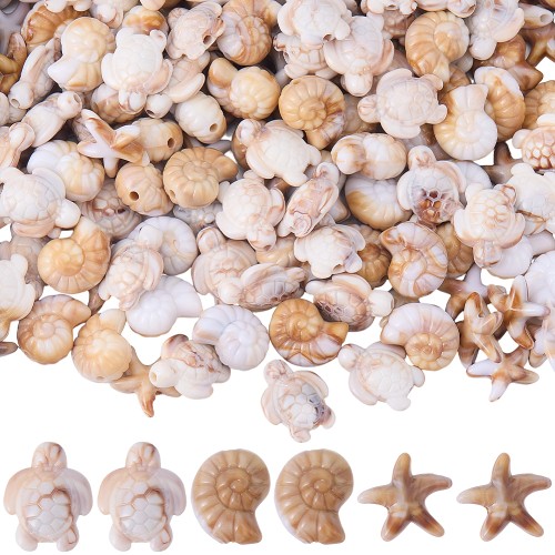 Koraliki BOHO MORSKIE OCEAN muszle muszelka rozgwiazda żółw