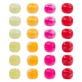 Zestaw koralików kandi oponki akryl pony beads ombre 9 i 11 mm 128szt
