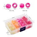 Zestaw koralików kandi oponki akryl pony beads ombre 9 i 11 mm 128szt