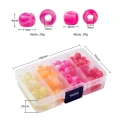 Zestaw koralików kandi oponki akryl pony beads ombre 9 i 11 mm 128szt