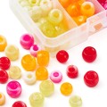 Zestaw koralików kandi oponki akryl pony beads ombre 9 i 11 mm 128szt