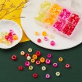 Zestaw koralików kandi oponki akryl pony beads ombre 9 i 11 mm 128szt