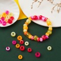 Zestaw koralików kandi oponki akryl pony beads ombre 9 i 11 mm 128szt