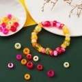 Zestaw koralików kandi oponki akryl pony beads ombre 9 i 11 mm 128szt