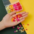 Zestaw koralików kandi oponki akryl pony beads ombre 9 i 11 mm 128szt